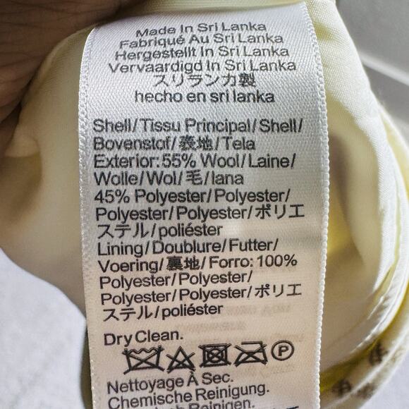 J.Crew Womens Flannel Ivory and Brown Plaid Wool Blend Skirt Sz 12 Lined Preppy - Picture 3 of 4